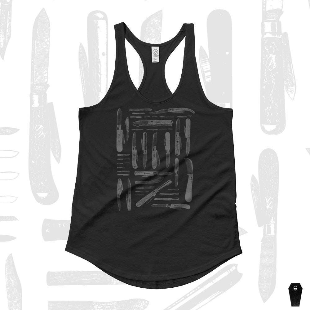 Discover Nu goth Womens Racerback Tank Top Shirt | Tumblr Aesthetic Gothic Soft grunge clothing Pastel goth Hot Topic | Days of our Knives