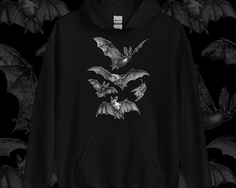 Witchy Gothic Hoodie, Dark Grunge Style (Unisex S-XL) | Release the Bats