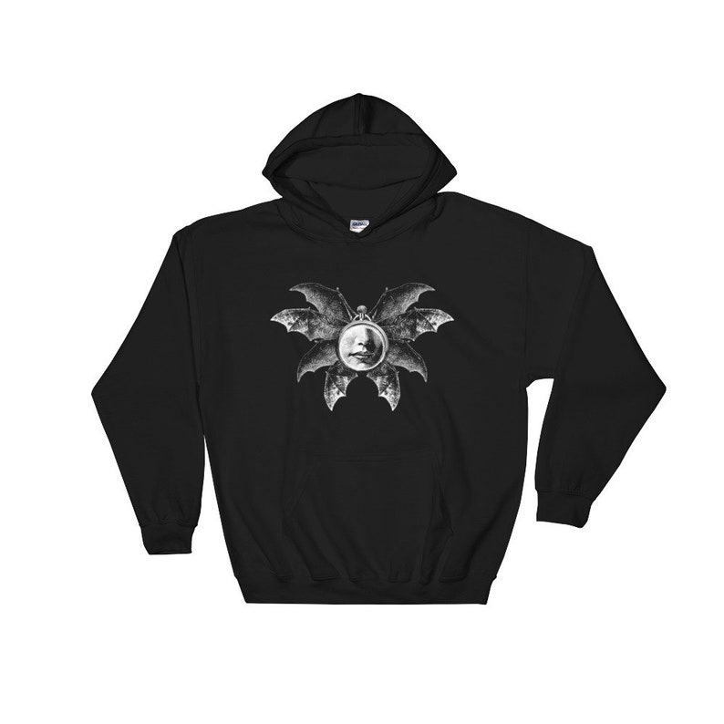 Occult Hoodie Hooded Sweatshirt Gothic clothing Esoteric Nu Goth Witchy Wicca Dark art Tumblr aesthetic Horror Batclock image 2