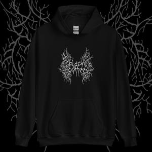 Sudadera con capucha Nu Goth Black Metal, suave y cómoda (Unisex S-5XL) / Café negro