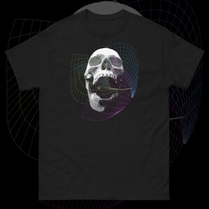Vaporwave Short-Sleeve T Shirt | Cyberpunk Aesthetic clothing Skull Soft grunge 90s Retrowave Futuristic Pastel goth Tumblr | Post Life