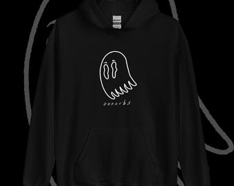 Ghost Print Hoodie - Pastel Goth, Soft and Cozy | Ooooorbs