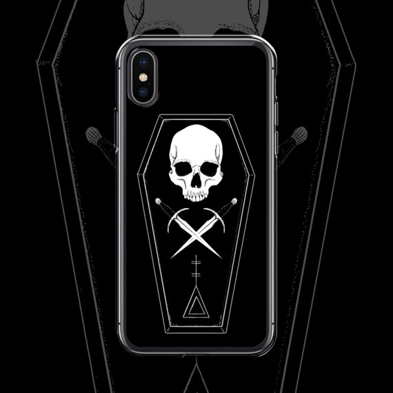 Occult Coffin Club iPhone Case: Gothic Skull Design