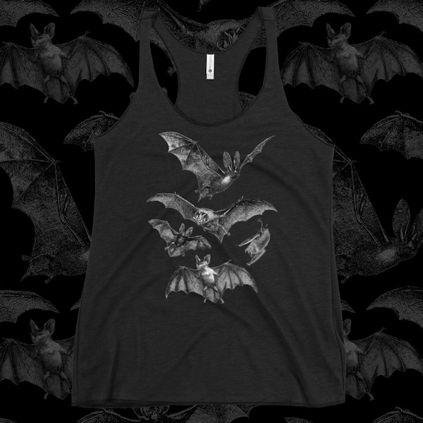 Pastel Goth Racerback Tank Top im Witchy Style (Relaxed Fit S-XL) | Lass die Fledermäuse los