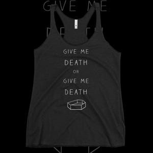 Give Me Death Racerback Tank Top | Pastel Goth Clothing