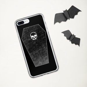 iPhone 7 8 11 12 13 14 pro plus SE X XS Max XR case Nu Gothic Pastel Goth Skull Occult Soft grunge Minimal Because Skulls Coffin Logo image 2