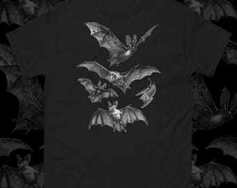 Pastel Goth Witch Tee: Vampire Bat Print (Unisex Soft Cotton) | Release the Bats