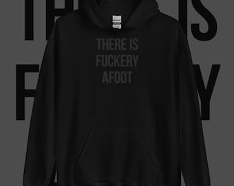 Soft Grunge Schwarz Hoodie, Gothic Style (Unisex S-5XL) | Hier ist Scheiße im Gange