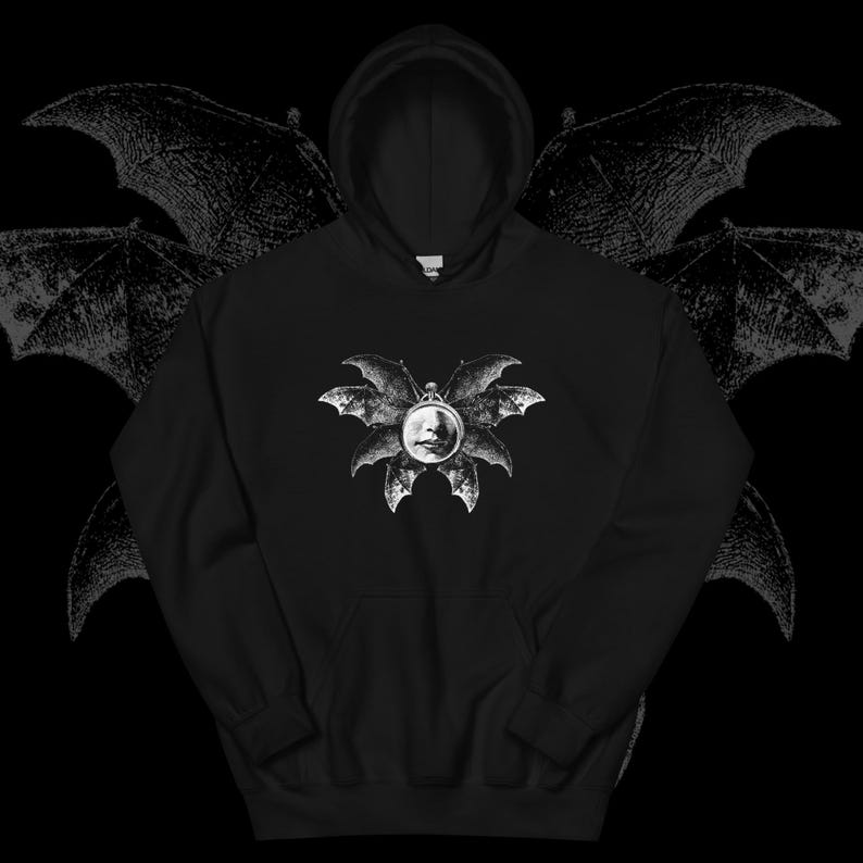 Nu Goth Witchy Sweatshirt: Soft Unisex Hoodie S-5XL | Batclock image 1