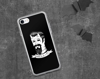 Tattoo Flash iPhone 7 8 11 12 13 14 pro plus SE X XS Max XR case | Nu goth Tumblr aesthetic Sailor jerry Gothic Gentleman devil | Hell-o