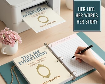 Mom's Memory Journal – Afdrukbare en invulbare aandenken aan het levensverhaal (A4 en US Letter)