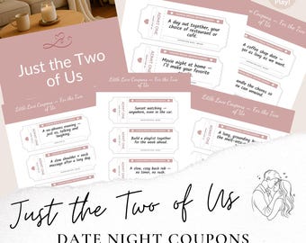 Afdrukbare date-night-coupons voor stellen + bonus avonturengids - pdf-download