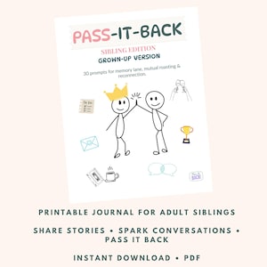 Diario de hermanos: 30 frases divertidas para hermanos adultos (PDF imprimible)