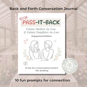 Diario de conversación entre futura suegra y nuera, regalo de compromiso (descarga instantánea en PDF), libro de recuerdos de boda