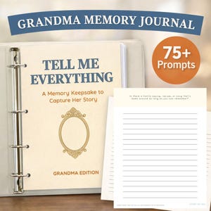 Grandma Printable Keepsake Book | Guided Memory Journal | Instant Download | Personalized Grandma Gift
