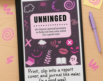Losgeslagen afdrukbaar dagboek: chaotische zelfreflectieprompts (pdf-download)