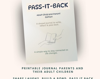 Pass It Back™ Shared Journal voor ouders en volwassen kinderen – afdrukbare pdf voor aansluiting
