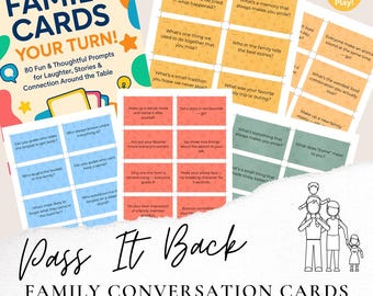 Pass-It-Back™-gesprekskaarten voor het gezin – 80 afdrukbare prompts voor lachen, verhalen en verbinding