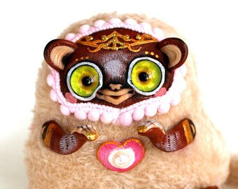 monkey miniature lemur doll miniature kawaii monkey figurine lemur plush toy Chimp tarsier