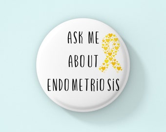Endometriosis Awareness Pin: Invisible Disease Support Gift for Endo Warrior