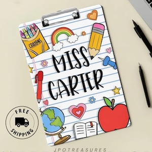 Custom Name Teacher Clipboard Teacher&#39;s Appreciation Gift Back to School Gift