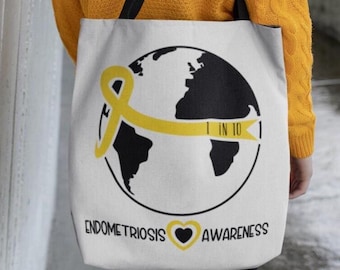 Endometriosis Awareness Tote Bag: Endo Warrior Support Gift