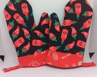 Sriacha oven mitt oven mitt set - FREE SHIPPING