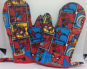 Spider-Man oven mitt set - FREE SHIPPING