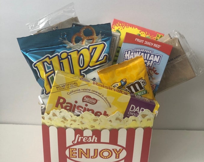 Night at the Movies snack gift basket