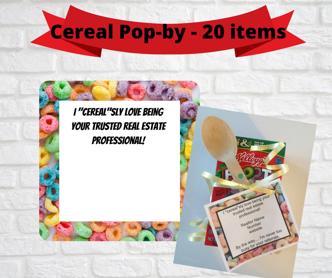 Cerealsly Cute Real Estate Pop Bys 20 Cereal Boxes. Etsy