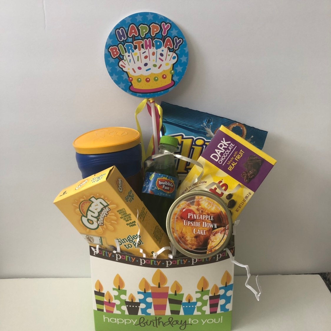 Birthday Surprise Snack Gift Basket Etsy
