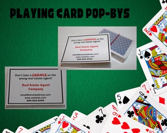 Playing Card pop-bys - set of 10 pop bys