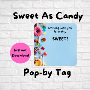 Candy popby tag - instant download