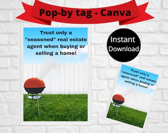 BBQ themed popby tag - PDF only