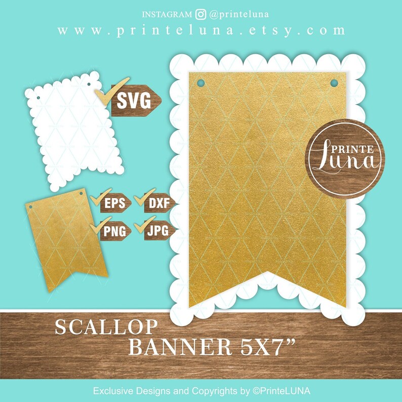 Download SVG Banner Template Pennant Scallop Cricut Banner ...