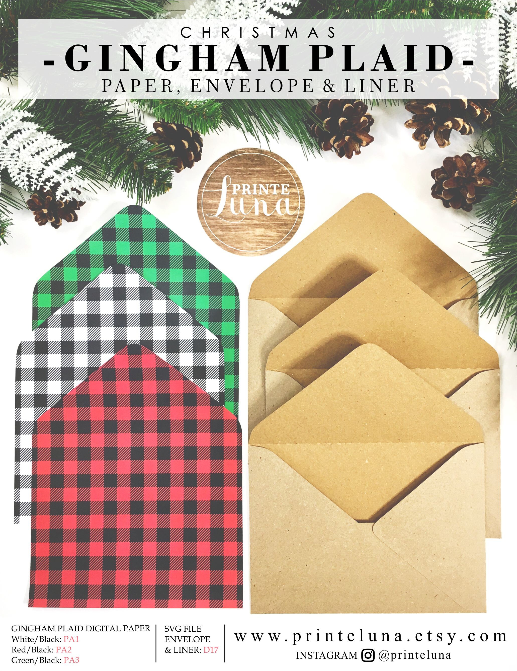 Gingham Digital Paper JPEG, Black and Red Printable Paper, Plaid ...