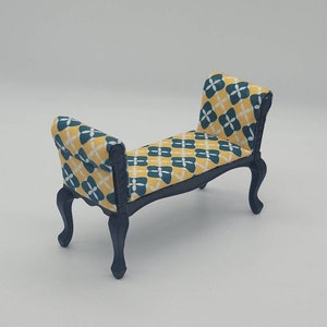 1/12 Scale Dollhouse Miniature Modern Chaise/Settee