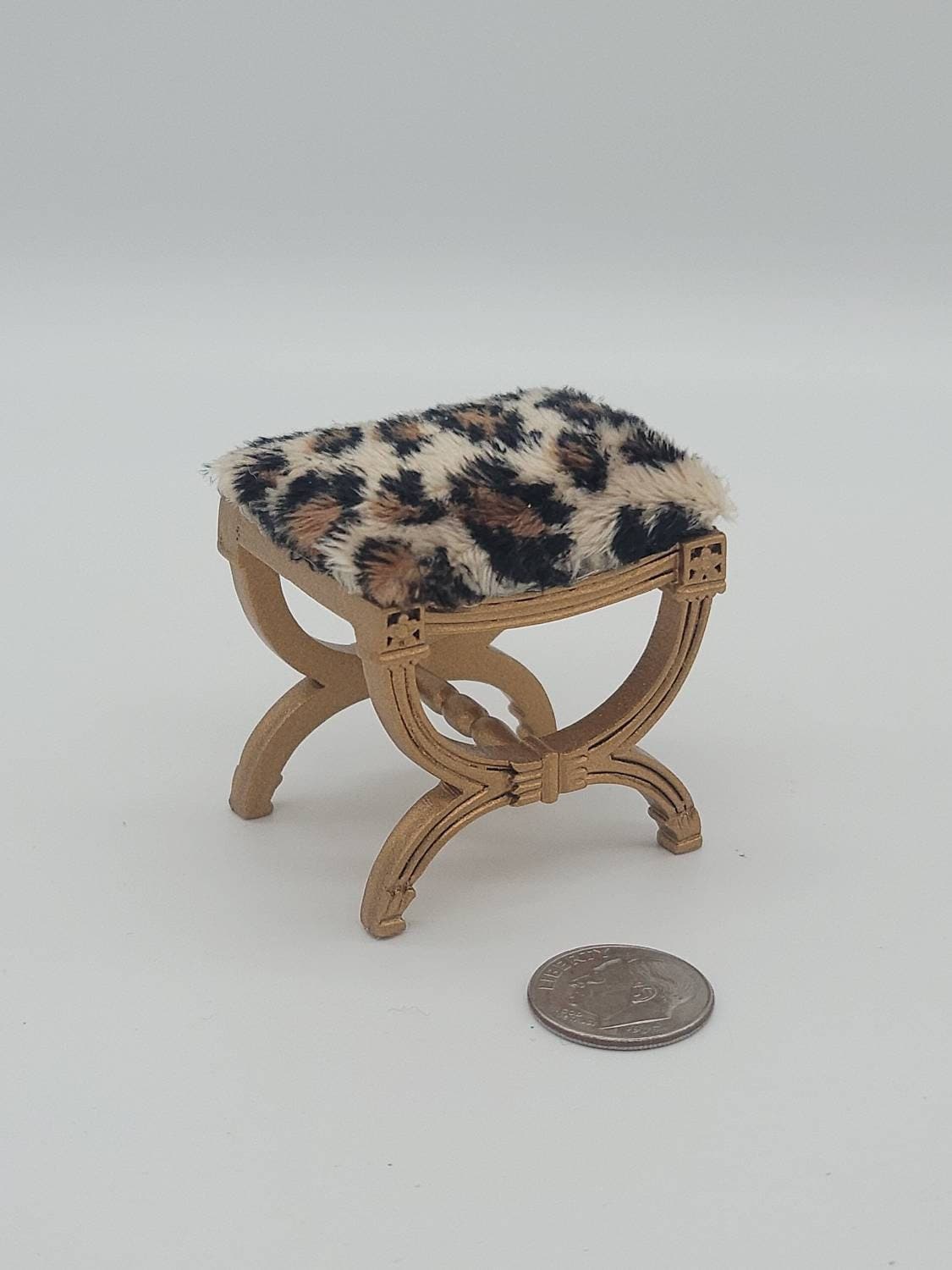 Leopard vanity stool sale