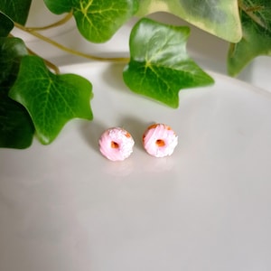 Tiny Donuts Earrings,Mini stud Earrings,Miniature Food Earrings,Fun Statement Earrings,Food Themed Earrings,Cute earrings,Unique earrings,