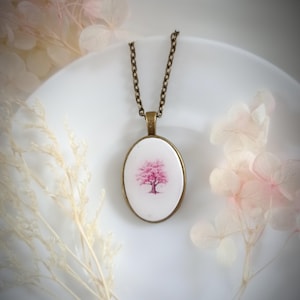 Vintage necklace, flowers Bohemian necklace,boho necklace,Victorian flowers necklace,clay Cameo flower necklace,vintage jewerly,handmade