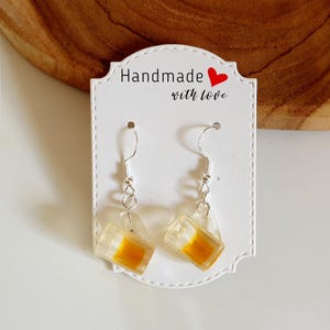 Beer Earrings,Beer Lover Gift, Drink pendant Earrings