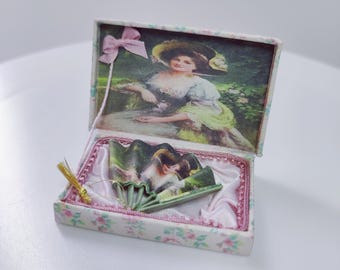 1/12 scale, dollhouse, box with fan, handmade miniatures, 1:12 scale fan