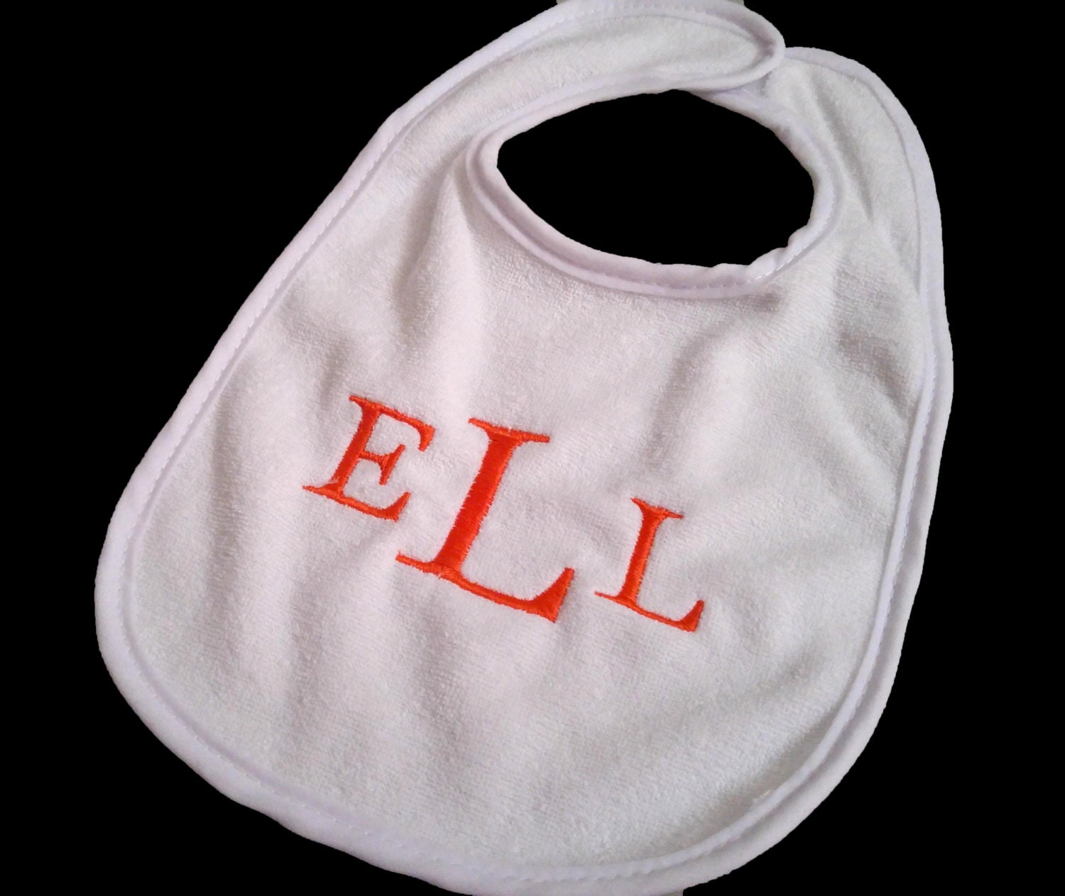Monogram bib embroidered bib monogrammed bib pvcfree bib Etsy