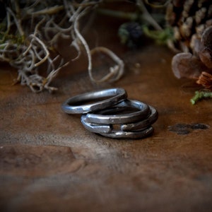 Obsidian statement ring  witch ring  black stone ring  crust punk  unisex ring  rustic ring  wire wrap ring  crystal healing  boho