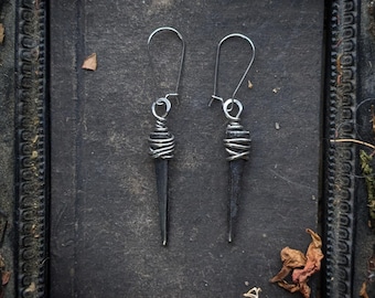 Witch Nail Earrings in Stainless Steel *dark cottagecore *witch aesthetics *goth jewelry *nu goth *witchcore *witch earrings *witchy gift