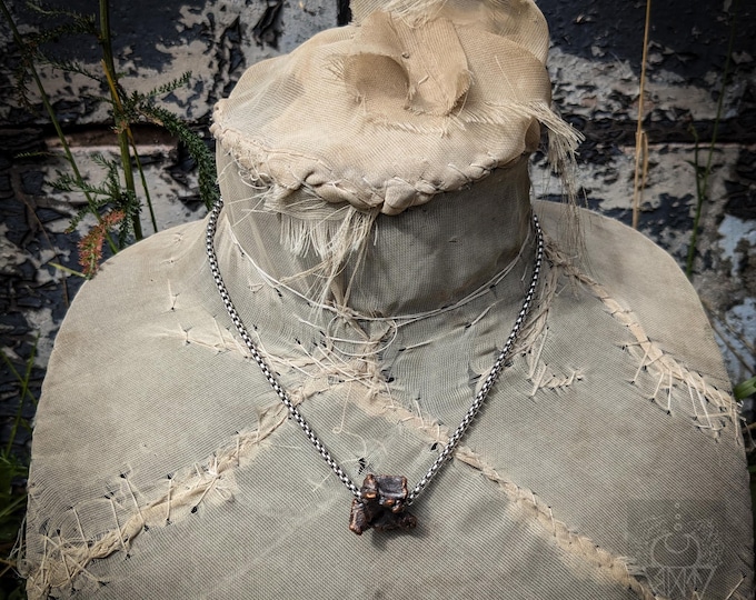 Copper Vertebra Charm Choker Necklace