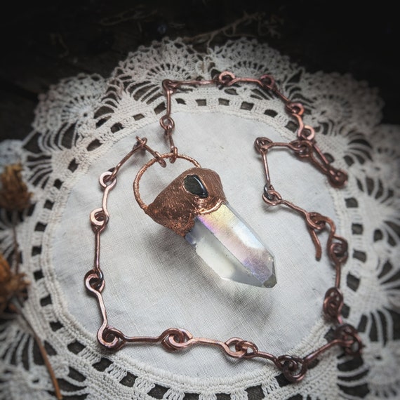 Aura Quartz & Copper Statement Necklace