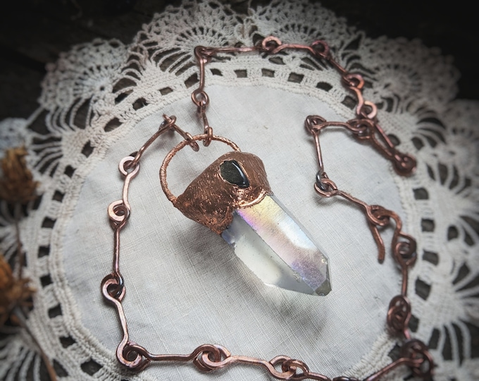 Aura Quartz & Copper Statement Necklace