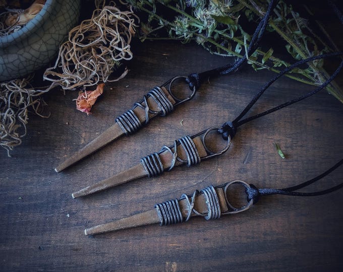 Large Witches Nail Necklace