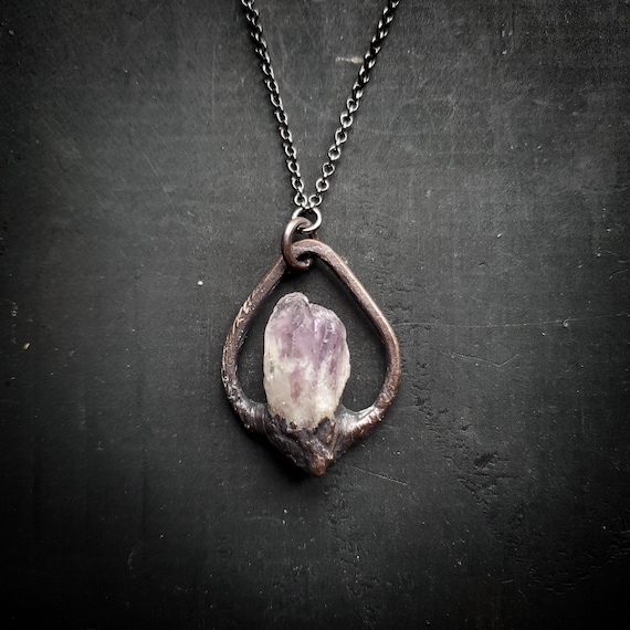 Electroformed Amethyst Statement Necklace